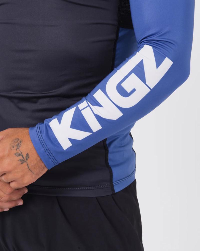 KINGZ Ranked Performance V2 L/S Rashguard-blue